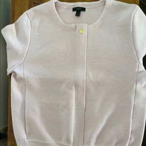 JCrew Soft Pink Zippered Sweater Jacket